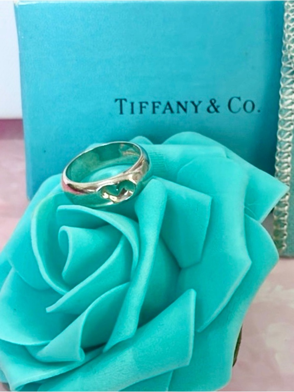 💚Tiffany & Co. Curved Heart Elsa Peretti 925 Silver Vintage Ring SZ 6.25 💍 - Picture 17 of 17